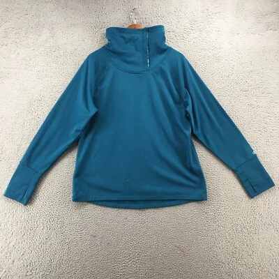 Champion Sudadera Cuello Simulado Mujer Grande Verde Azulado Dolman Manga Larga Pullover Foto 1 de 4