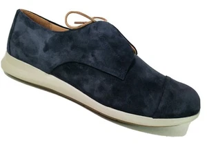 Scarpe scamosciate blu Samuel Hubbard Freedom Now donna Oxford pizzo pelle deambulatore - Foto 1 di 12