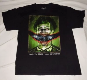 HERREN BATMAN T-SHIRT SCHWARZ Joker Batman Arkham Asylum Game Tee Gr. LARGE L  - Bild 1 von 7