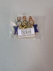 Olympic Team Usa Fieldcrest Cannon Sponsor Olympic Rings Hat Pin Lapel Pin - New