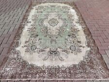 Area Rug, Turkish Carpet, Vintage Rug, Oushak Rug, Handmade Wool Carpet 67"x118"