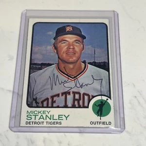 1973 Topps #88 Mickey Stanley Auto Detroit Tigers Ballpoint Pen Signed - Picture 1 of 4
