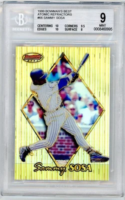 1999 Bowmans Best Baseball Atomic Refractors #66 Sammy Sosa #071/100 BGS 9 - Image 1 of 2