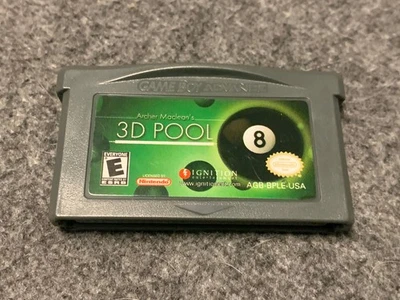 Archer Maclean’s 3D Pool (Game Boy Advance, 2002) GBA Tested & Working - Image 1 of 4