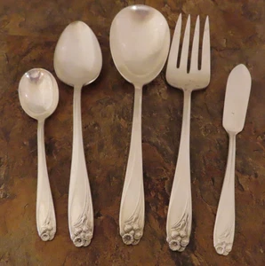 IS Narciso Set di 5 Servizio Pezzi 1847 Rogers Silverplate Vintage Posate Lotto P - Foto 1 di 7