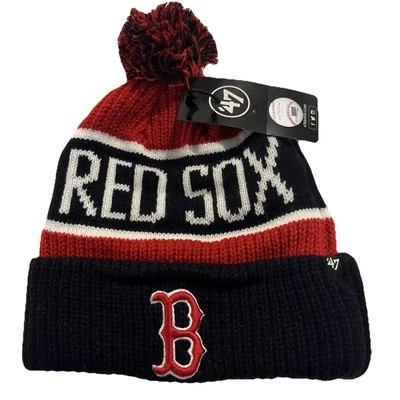 Boston Red Sox Knit Winter Hat Beanie 47 Game Cap Sideline MLB - Image 1 of 4