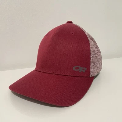 Sombrero de camionero de investigación al aire libre O gorra roja granate One Ten Flexfit Tech Yupoong Foto 1 de 4