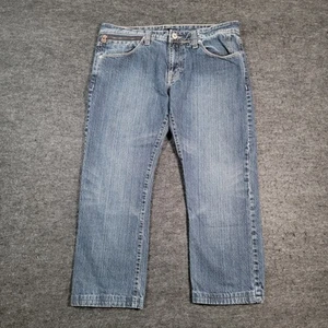 Jeans vintage Zoo York denim gamba corta uomo 34x32 tasche zip skater grunge 774 - Foto 1 di 22