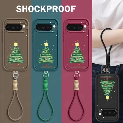 Lanyard Case For Google Pixel 10 Pro XL 9 8A Christmas Santa Xmas Silicone Cover - Image 1 of 4