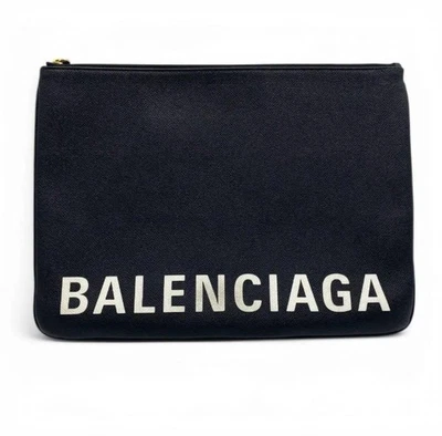 Bolso Clutch Balenciaga Cuero Negro W35cm x H25cm Usado Foto 1 de 4