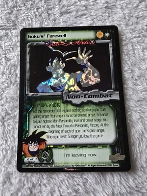 DBZ Dragon Ball Z FOIL Goku's Farewell 99 CCG Unlimited Cell Games Saga MP - Image 1 of 4