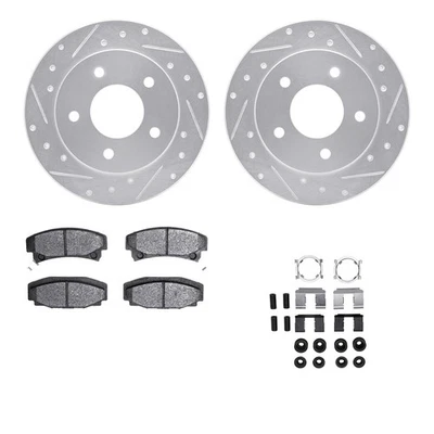 Juego de 2 ruedas discos de freno y kits de pastillas traseras WGUH1-46070 R1 Concepts para Olds Buick Foto 1 de 3