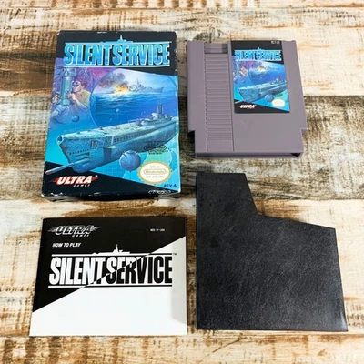Silent Service (Nintendo NES) CIB Complete w/ Box, Manual, Sleeve and Foam - Image 1 of 4