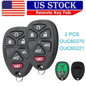 2 Replacement for 2007-2014 Chevy Tahoe Traverse GMC Yukon Remote Key Fob 315Mhz - Picture 1 of 7
