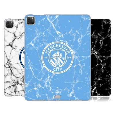 MANCHESTER CITY MAN CITY FC MARBLE BADGE SOFT GEL CASE FOR APPLE SAMSUNG KINDLE - Image 1 of 4