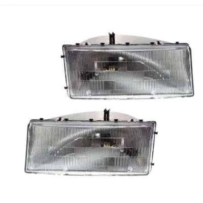 Par de faros laterales de conductor y pasajero para Dodge Spirit 1990-1995 lentes transparentes Foto 1 de 4