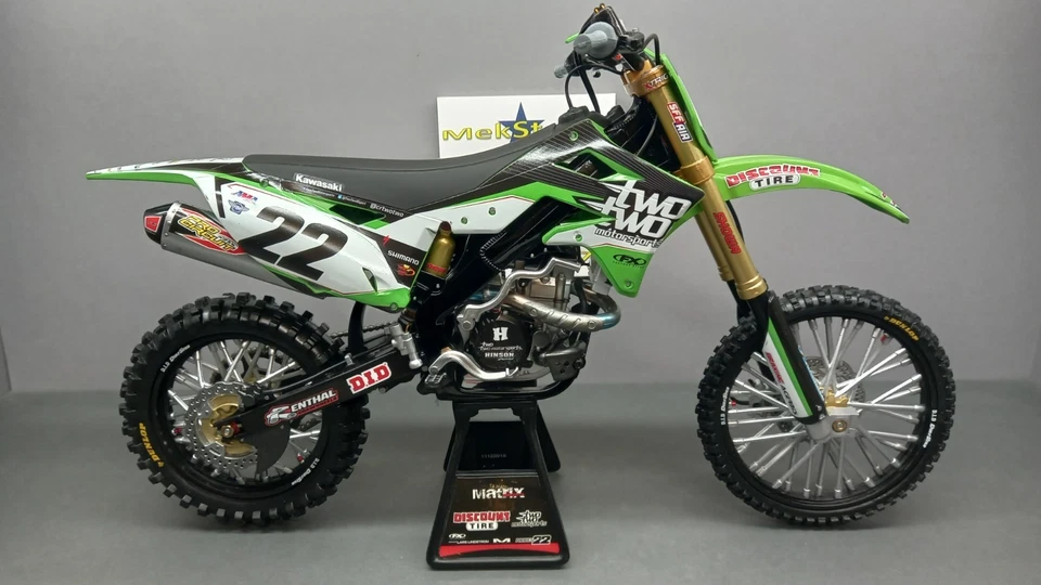 1/6 Newray Kawasaki KXF 450 2017 two two Chad Reed Motocross Super Dettagli Raro - Immagine 1 di 4