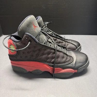 耐克 Air Jordan 13 Bred Retro GS 414574-010 尺码 7Y 黑色 红色 — 第 1/4 张图片