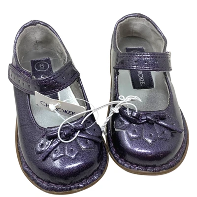 Zapatos Mary Janes vintage Y2K Cherokee para niños talla 6 púrpura charol vegano nuevos con etiquetas Foto 1 de 4