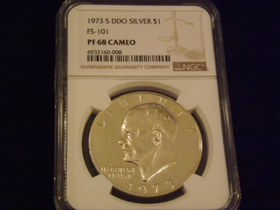 1973-S  $1                  Eisenhower     DDO           NGC  PF 68 - Image 1 of 2