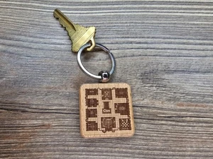 Laser Engraved "Clue Gameboard" Keychain **Both Sides Engraved** - Picture 1 of 6