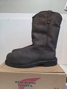 Red Wing Steel Toe Pecos Herren Leder Arbeitsstiefel 13E2 Wasserdicht Zum Überziehen 4436 - Bild 1 von 11