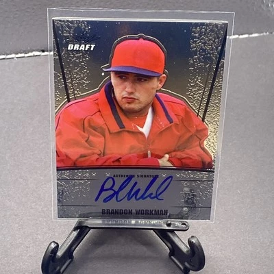 2011 Leaf Metal Draft Brandon Workman Prospect On Card Auto Autograph - Image 1 of 2