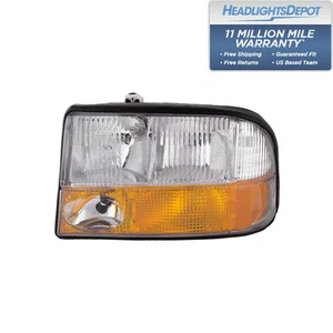 Headlight Halogen w/Fog Left Driver New Fits 98-04 GMC Sonoma /Jimmy /Bravada - Picture 1 of 7