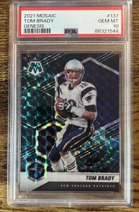 2021 Mosaic Tom Brady Genesis #137 Case Hit Rare Goat New England Patriots SSP - Bild 1 von 2