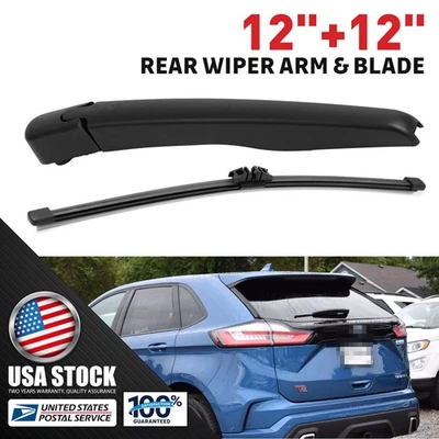 Juego de escobillas y brazos limpiaparabrisas traseros de 12"+12" aptos para Ford Edge 2015-2019 Foto 1 de 4