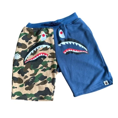 Pantalones Cortos A Bathing Ape BAPE Tiburón Azul Camuflado Sudaderas Para Hombres Foto 1 de 4