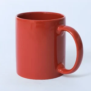 Round Red Ceramic Coffee Mug - A Perfect Gift for Home and Office Regular Use - Picture 1 of 7