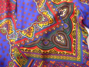 Women 14 Silk Long Sleeve Open Cardigan Blazer Multi Paisley Abstract Bold Tunic - Picture 1 of 21