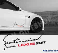 Sports Mind Power By Lexus Decal Sports Vinyl Decal Logo Emblem (Set of 2)