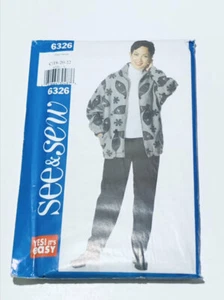 Pantalones Chaqueta Pequeña Vintage Butterick See & Sew Patrón de Costura 6326 Falta Sin Cortar - Imagen 1 de 2