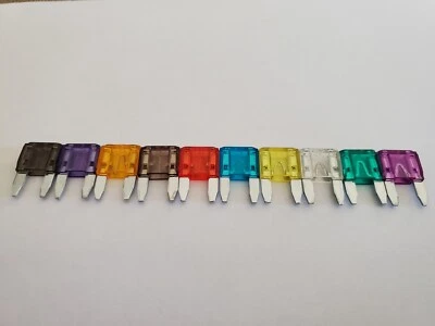 10pcs Mini Blade Fuse Set 2A 3A 5A 7.5A 10A 15A 20A 25A 30A 35A Car Truck Etc.. - Image 1 of 4