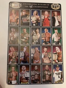 Wwf World Champions Tin Poster Cena Edge Orton Hardy Cm Punk Rock Elite Retro - Picture 1 of 1