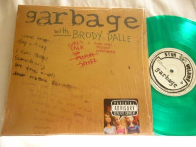 GARBAGE + BRODY DALLE Girls Talk Shirley Manson GREEN vinyl 10" 2 track single  - Image 1 of 2