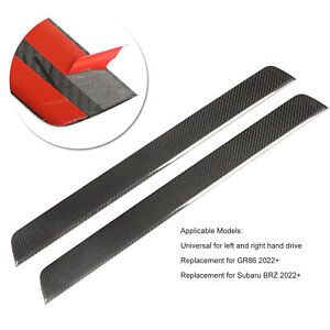 2Pcs Door Sill Plate Protectors Carbon Fiber UV Resistant For Subaru BRZ 2022