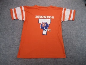 Vintage DENVER BRONCOS Shirt Single Stitch #7 Champion Check Measurements - Picture 1 of 5
