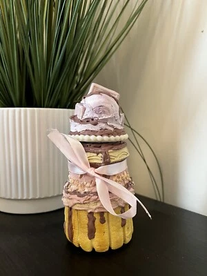 Tarro decorado para dulces, decoración de cocina de regalo, anfitriona, Navidad todas las ocasiones Foto 1 de 4