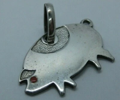Colgante de cerdo de plata esterlina esmalte UnoAErre Uno A Erre de colección caprichoso  Foto 1 de 2