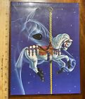 Vintage Mead School Portfolio Folder 1985 Little Contessa Carousel White Horse