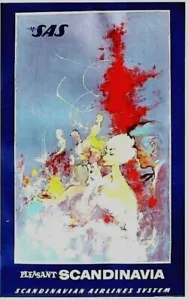 Original vintage poster PLEASANT SCANDINAVIA PARTY SAS c.1960 - Picture 1 of 1