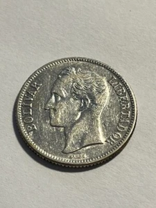 1954 Venezuela 1 Bolivar/Silver/Cleaned/Circ #15918-2 - Picture 1 of 2