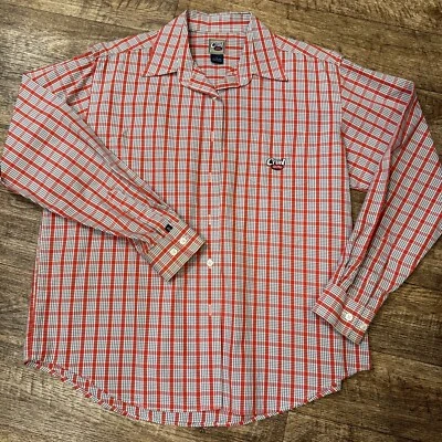 Cruel Girl Red Checked Plaid Shirt Western Rodeo Cowgirl Logo Classic - Image 1 of 4