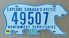 Northwest Territories NWT bear passenger license plate 49507