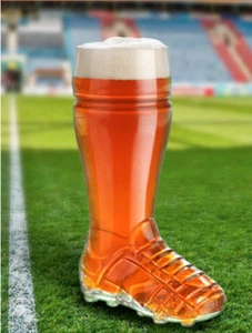 Beer Glass 0.5 L Football Rugby Boot Soccer Shoe Pint Tankard Stein Cider - Picture 1 of 10