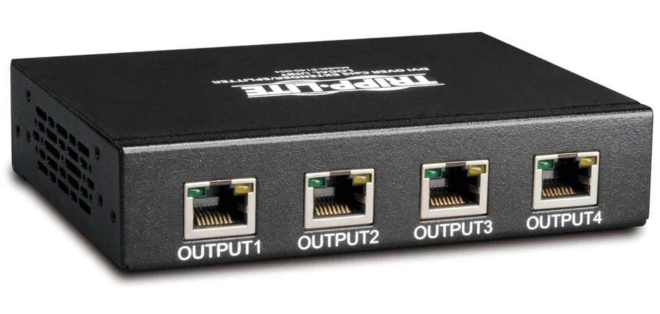 Tripp Lite 4-Port DVI over Cat5 / Cat6 Extender Splitter, Video Transmitter /NEW - Image 1 of 4