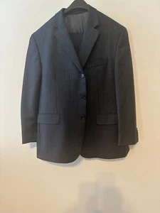 Michael Kors Gray and Blue Pinstripes 2 pc Suit 44S/38 (RN9073) - Picture 1 of 20